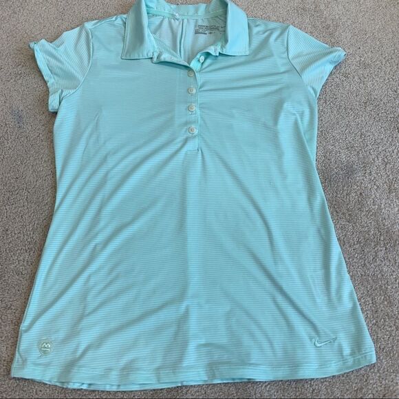 Nike pastel blue short sleeve golf top Sz M NWT - Picture 6 of 12